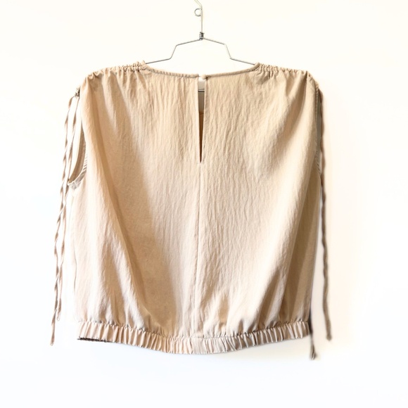 Black Tape by Dex Elastic Waist Light Beige Top Size M - Picture 9 of 11